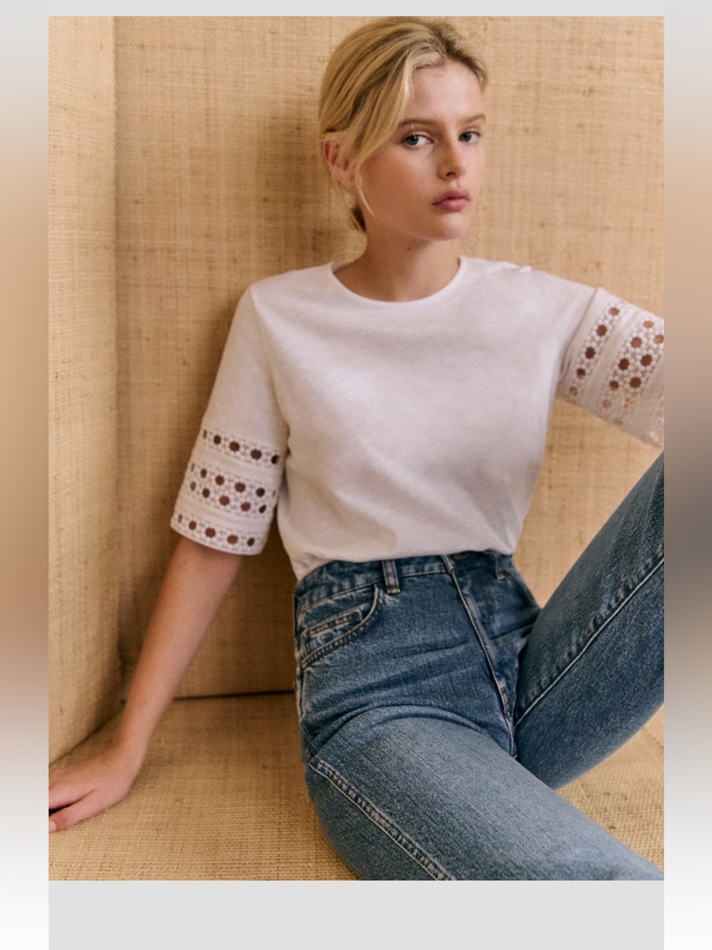 Sezane Hortense White eyelet sleeve Tee

NWT, Size M

Smoke free, cat free home